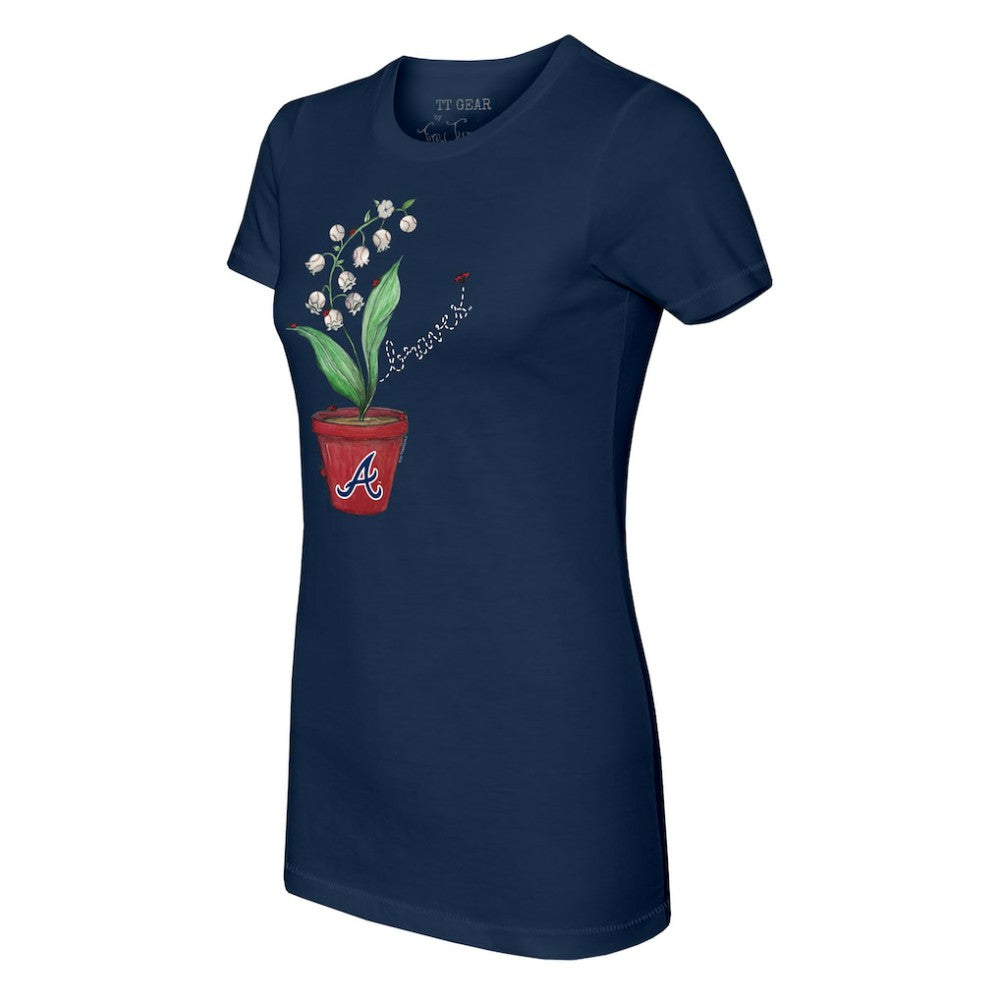 MLB Atlanta Braves Tiny Turnip Women's Lilies & Ladybugs T-Shirt