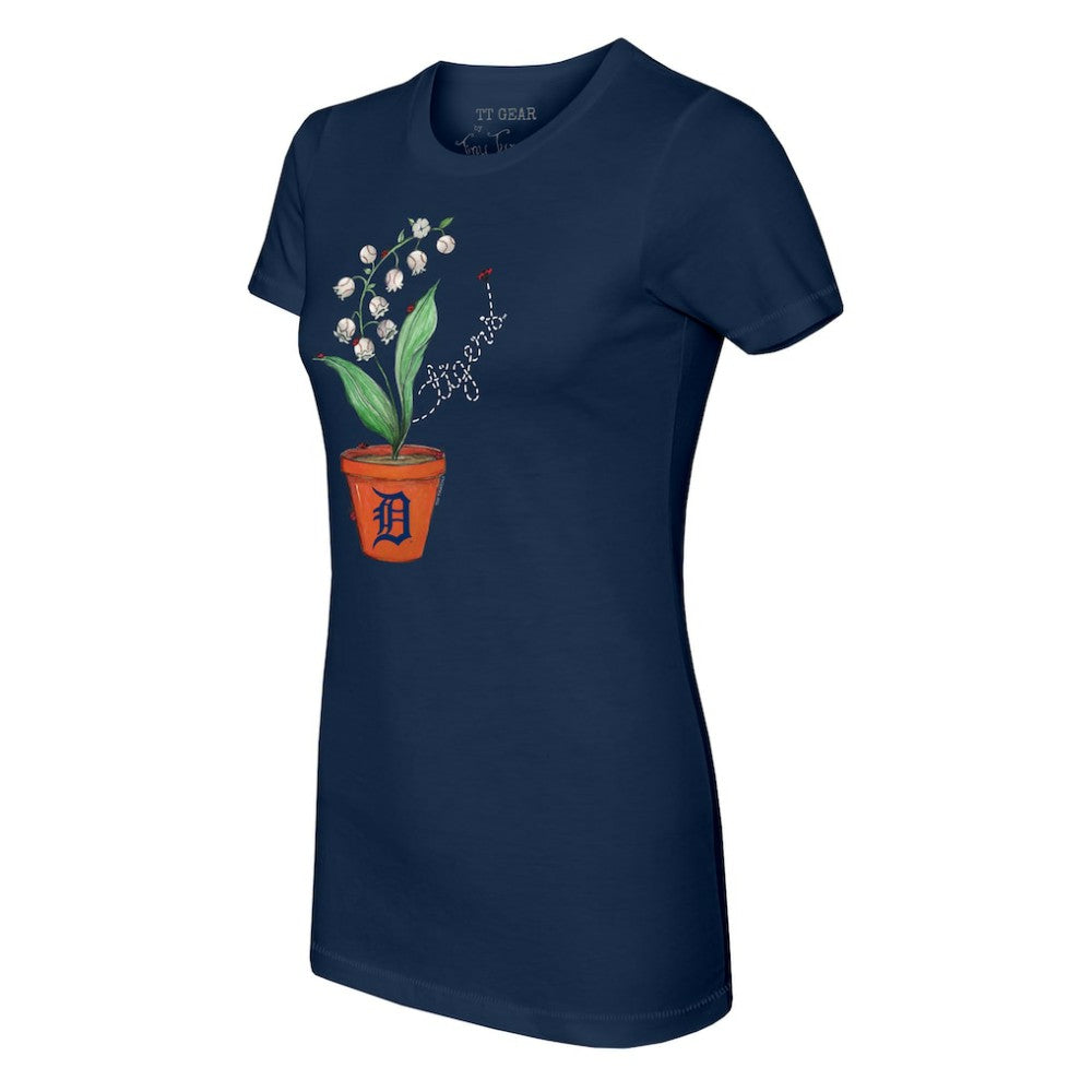 MLB Detroit Tigers Tiny Turnip Women's Lilies & Ladybugs T-Shirt