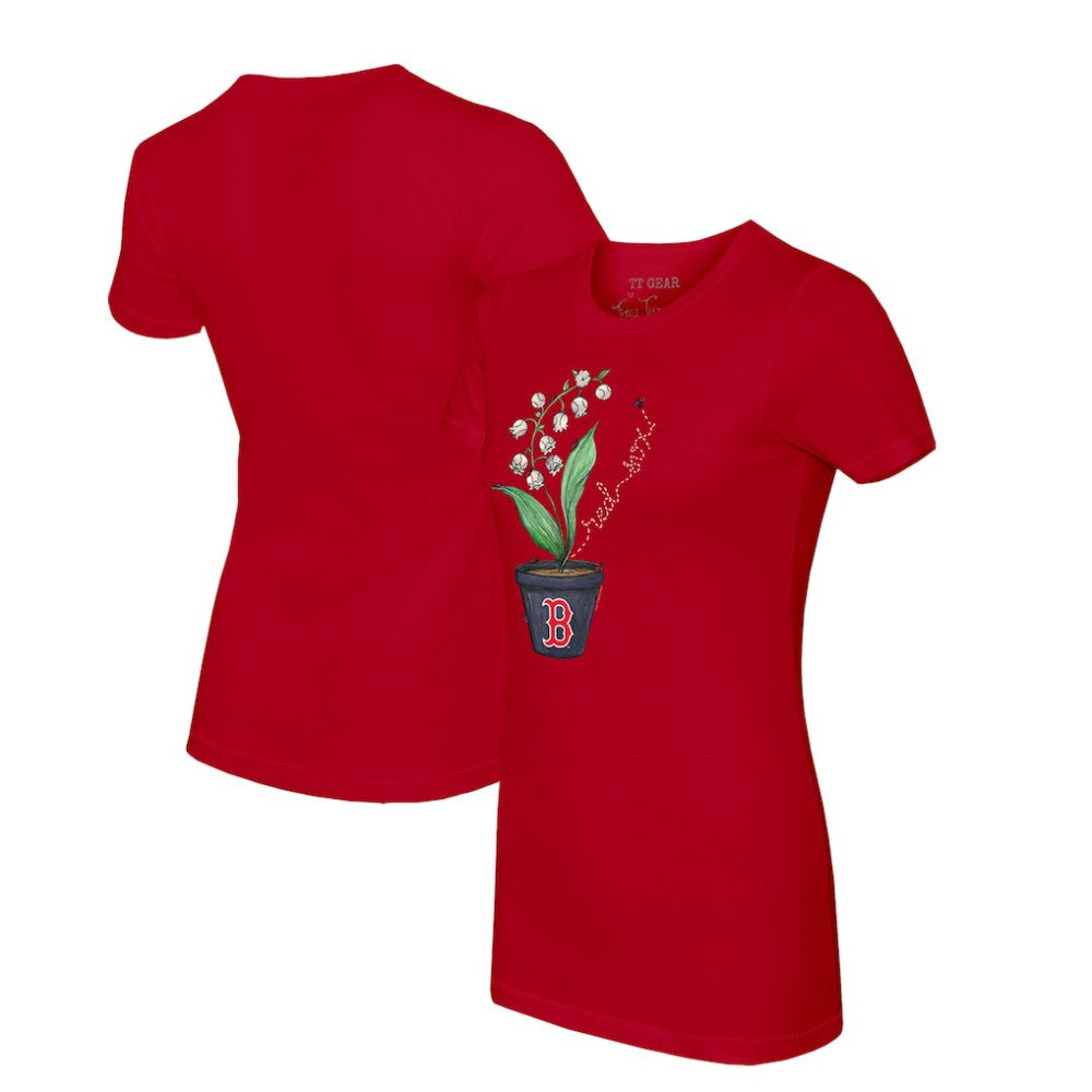 MLB Boston Red Sox Tiny Turnip Women's Lilies & Ladybugs T-Shirt