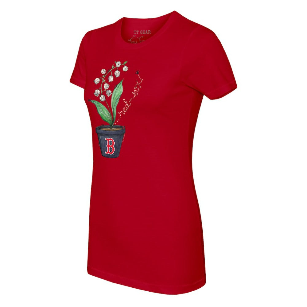 MLB Boston Red Sox Tiny Turnip Women's Lilies & Ladybugs T-Shirt