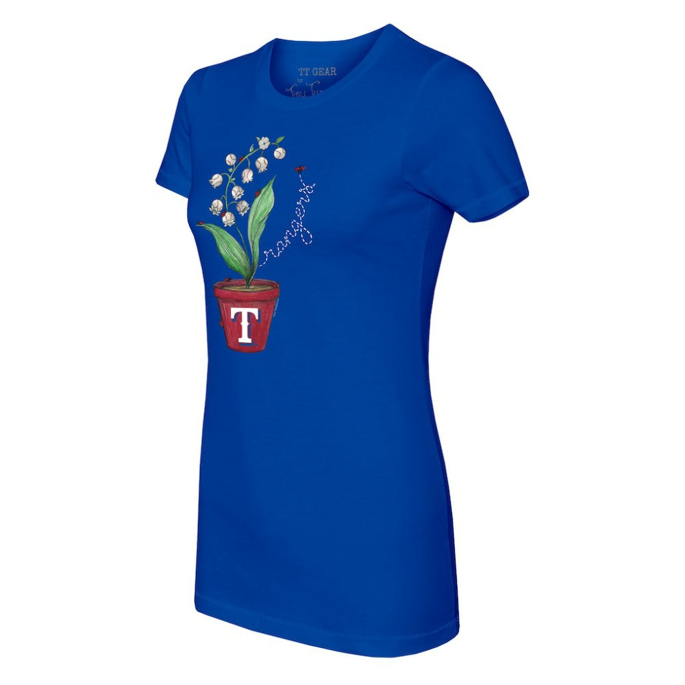 MLB Texas Rangers Tiny Turnip Women's Lilies & Ladybugs T-Shirt