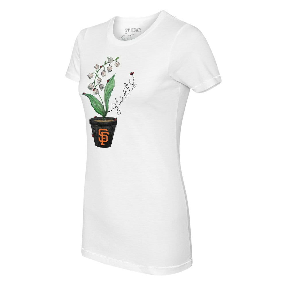 MLB San Francisco Giants Tiny Turnip Women's Lilies & Ladybugs T-Shirt