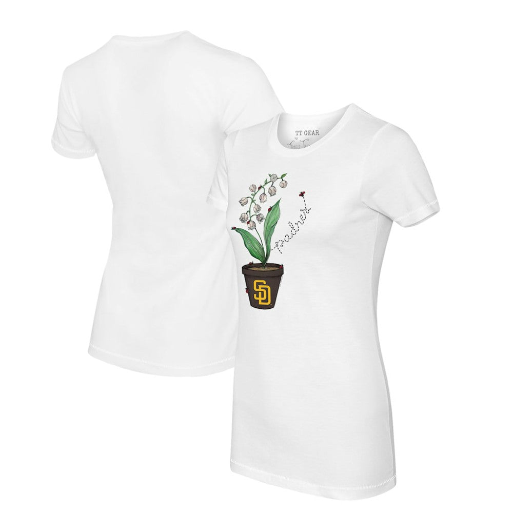 MLB San Diego Padres Tiny Turnip Women's Lilies & Ladybugs T-Shirt