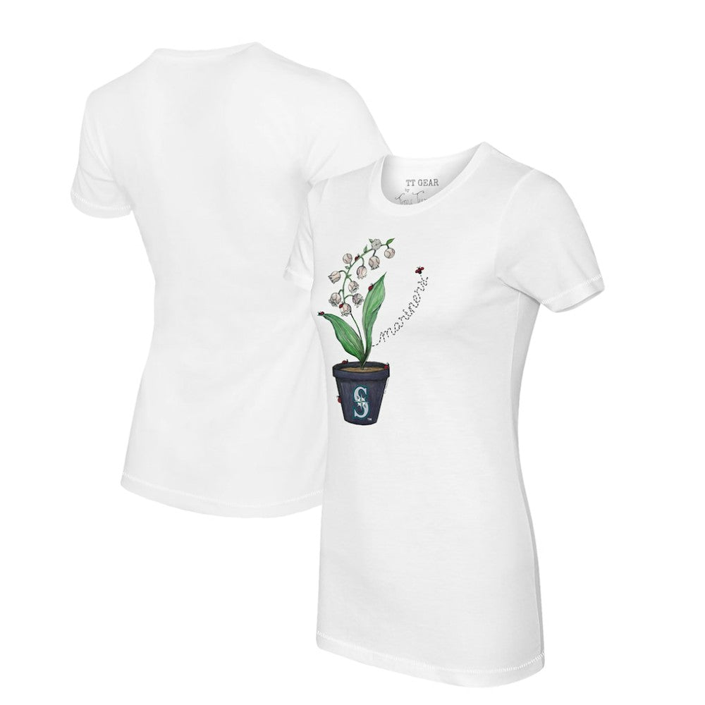 MLB Seattle Mariners Tiny Turnip Women's Lilies & Ladybugs T-Shirt