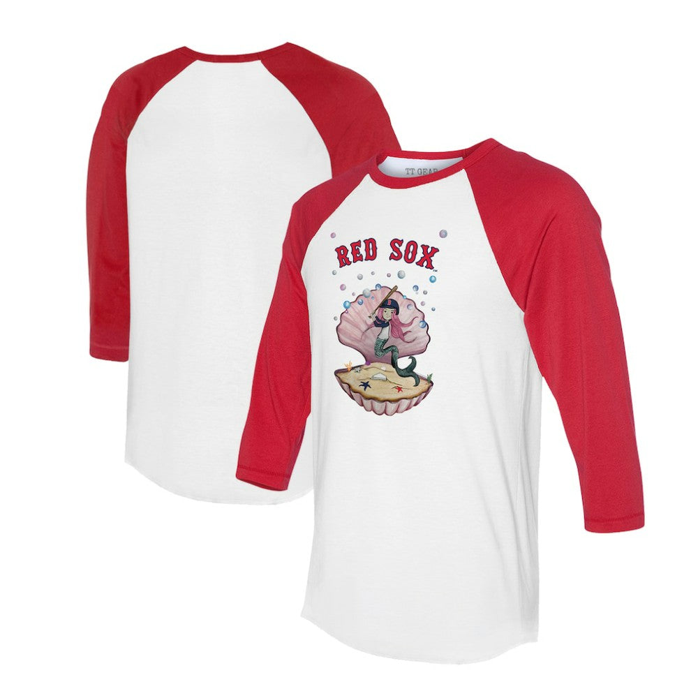 MLB Boston Red Sox Tiny Turnip Unisex Mermaid 3/4-Sleeve Raglan T-Shirt
