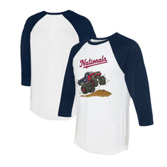 MLB Washington Nationals Tiny Turnip Unisex Monster Truck 3/4-Sleeve Raglan T-Shirt