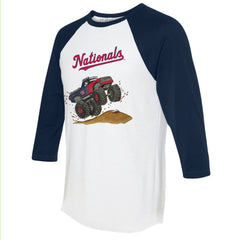 MLB Washington Nationals Tiny Turnip Unisex Monster Truck 3/4-Sleeve Raglan T-Shirt