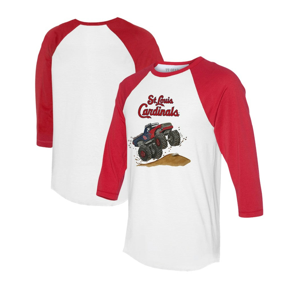 MLB St. Louis Cardinals Tiny Turnip Unisex Monster Truck 3/4-Sleeve Raglan T-Shirt