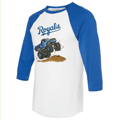 MLB Kansas City Royals Tiny Turnip Unisex Monster Truck 3/4-Sleeve Raglan T-Shirt