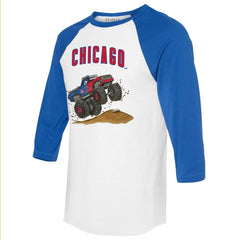 MLB Chicago Cubs Tiny Turnip Unisex Monster Truck 3/4-Sleeve Raglan T-Shirt