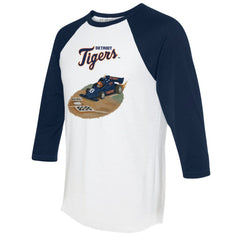MLB Detroit Tigers Tiny Turnip Unisex Race Car 3/4-Sleeve Raglan T-Shirt