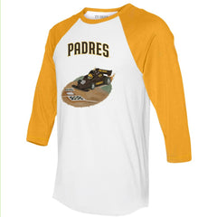 MLB San Diego Padres Tiny Turnip Unisex Race Car 3/4-Sleeve Raglan T-Shirt