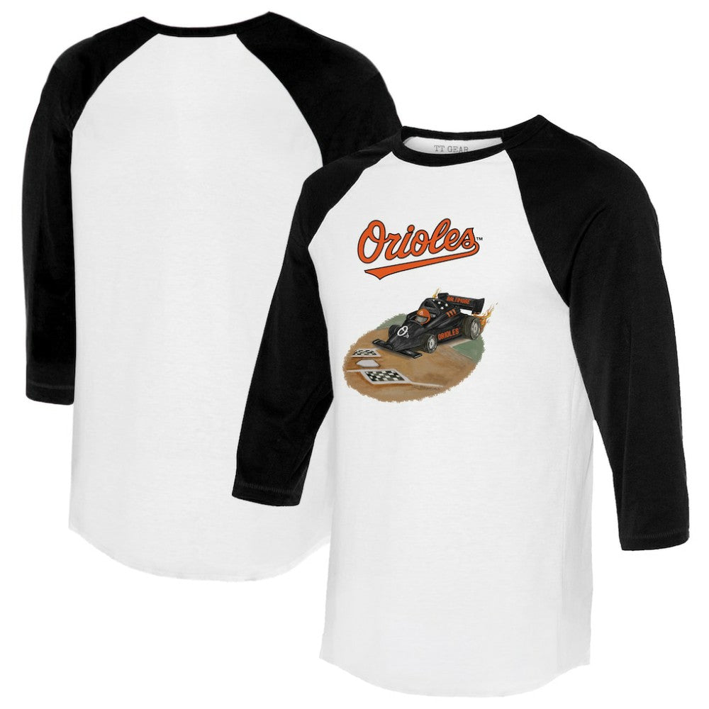 MLB Baltimore Orioles Tiny Turnip Unisex Race Car 3/4-Sleeve Raglan T-Shirt