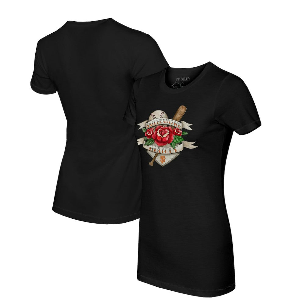 MLB San Francisco Giants Tiny Turnip Women's Tattoo Rose T-Shirt