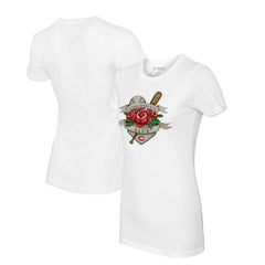 MLB Cincinnati Reds Tiny Turnip Women's Tattoo Rose T-Shirt