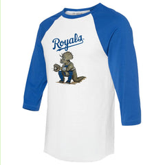 MLB Kansas City Royals Tiny Turnip Unisex Triceratops 3/4-Sleeve Raglan T-Shirt