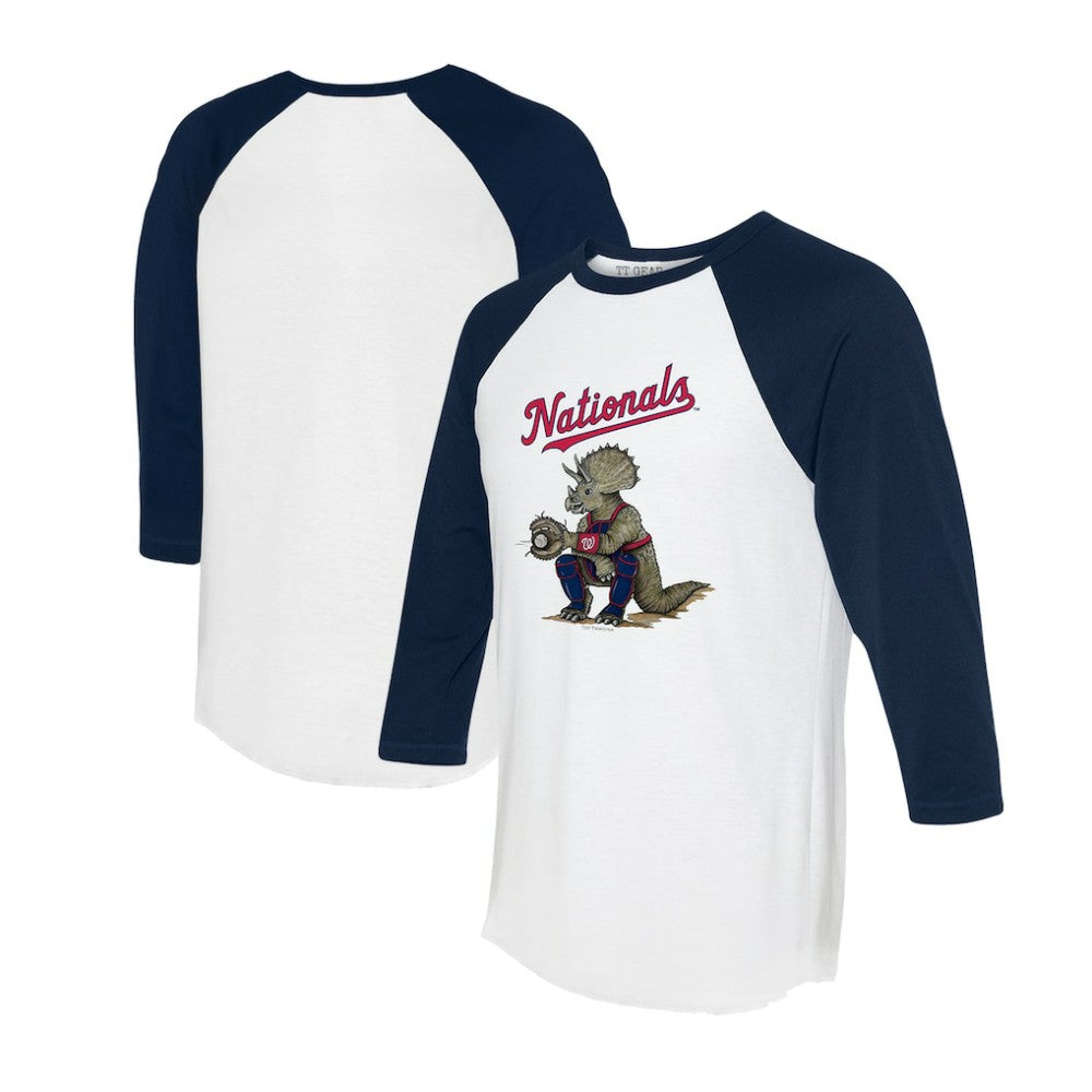 MLB Washington Nationals Tiny Turnip Unisex Triceratops 3/4-Sleeve Raglan T-Shirt