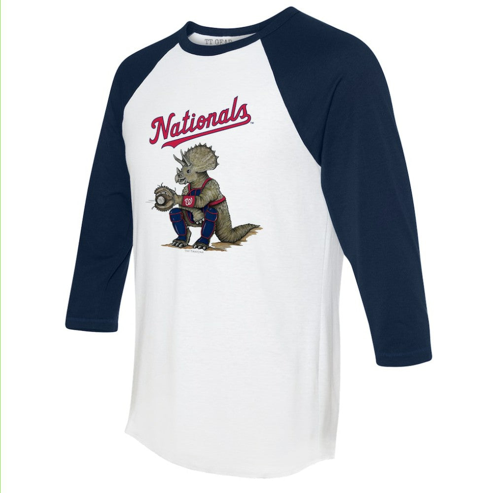 MLB Washington Nationals Tiny Turnip Unisex Triceratops 3/4-Sleeve Raglan T-Shirt