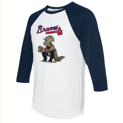 MLB Atlanta Braves Tiny Turnip Unisex Triceratops 3/4-Sleeve Raglan T-Shirt