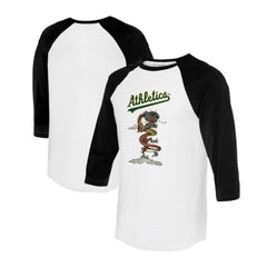 MLB Athletics Tiny Turnip Unisex 2024 Year of the Dragon 3/4-Sleeve Raglan T-Shirt