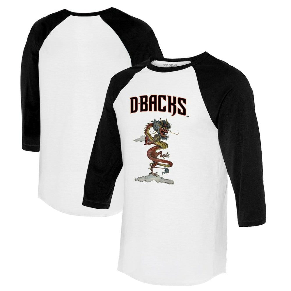 MLB Arizona Diamondbacks Tiny Turnip Unisex 2024 Year of the Dragon 3/4-Sleeve Raglan T-Shirt
