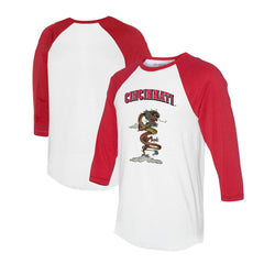 MLB Cincinnati Reds Tiny Turnip Unisex 2024 Year of the Dragon 3/4-Sleeve Raglan T-Shirt