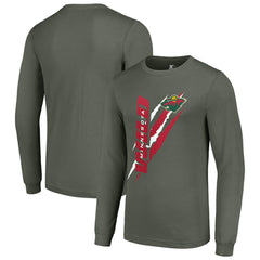 NHL Green Minnesota Wild Starter Color Scratch Long-Sleeve T-Shirt