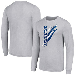 NHL Heather Gray Tampa Bay Lightning Starter Color Scratch Long-Sleeve T-Shirt