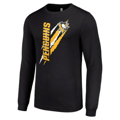NHL Black Pittsburgh Penguins Starter Color Scratch Long-Sleeve T-Shirt