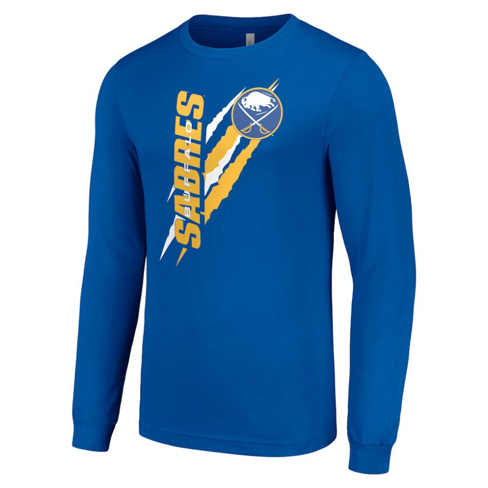 NHL Royal Buffalo Sabres Starter Color Scratch Long-Sleeve T-Shirt