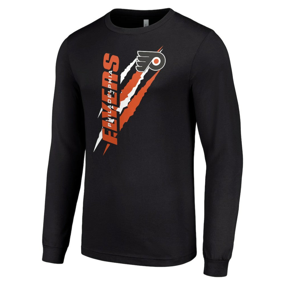 NHL Black Philadelphia Flyers Starter Color Scratch Long-Sleeve T-Shirt