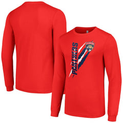 NHL Red Florida Panthers Starter Color Scratch Long-Sleeve T-Shirt