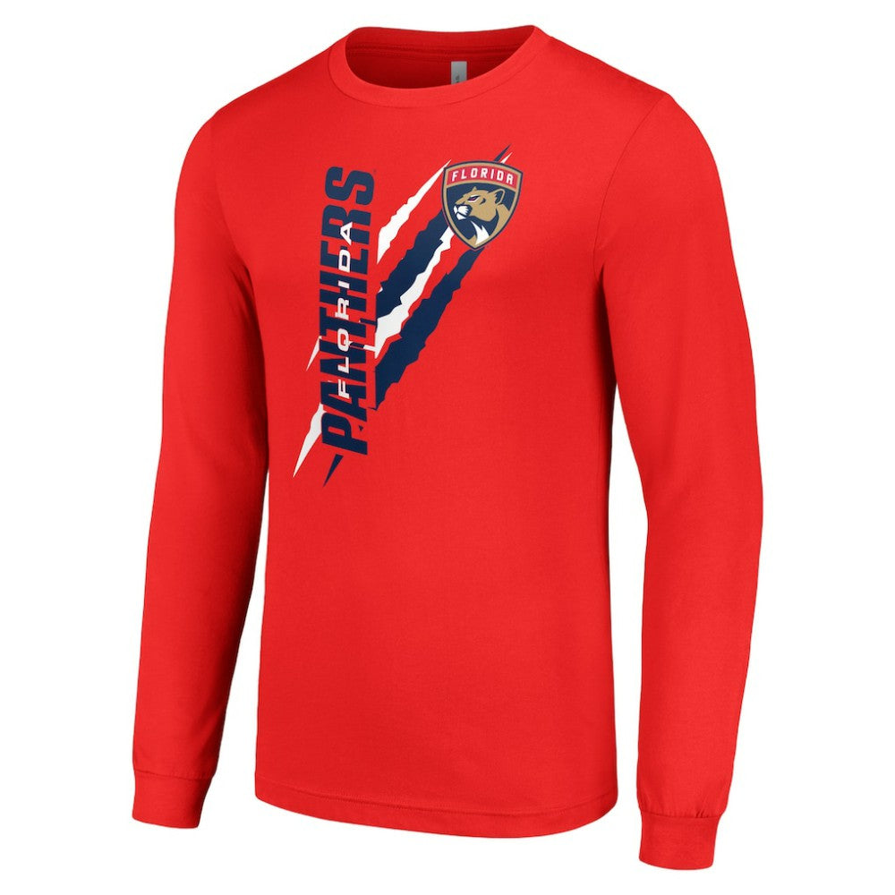 NHL Red Florida Panthers Starter Color Scratch Long-Sleeve T-Shirt