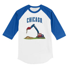 MLB Chicago Cubs Tiny Turnip Youth Excavator 3/4-Sleeve Raglan T-Shirt
