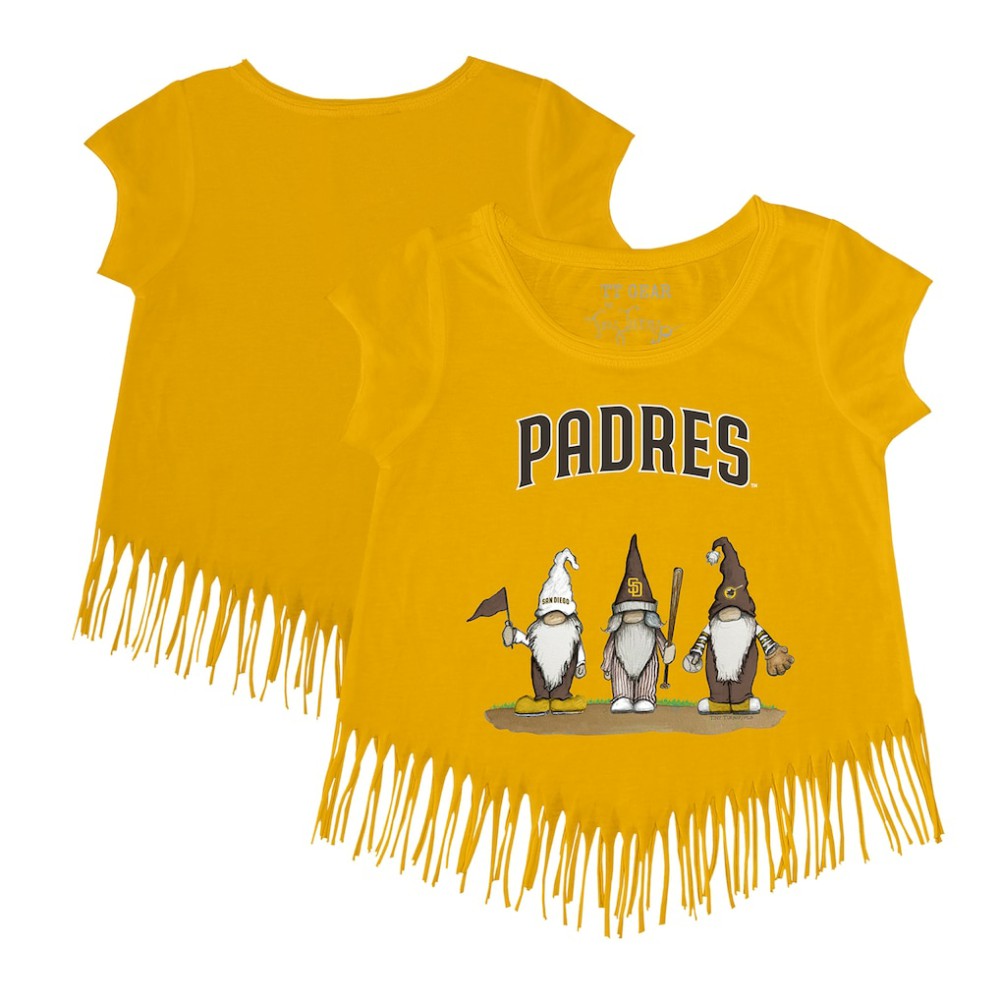 MLB San Diego Padres Tiny Turnip Girls Youth Gnomes Fringe T-Shirt
