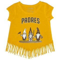 MLB San Diego Padres Tiny Turnip Girls Youth Gnomes Fringe T-Shirt