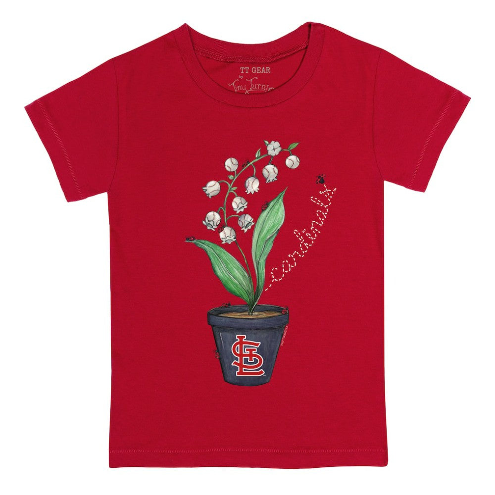 MLB St. Louis Cardinals Tiny Turnip Youth Lilies & Ladybugs T-Shirt