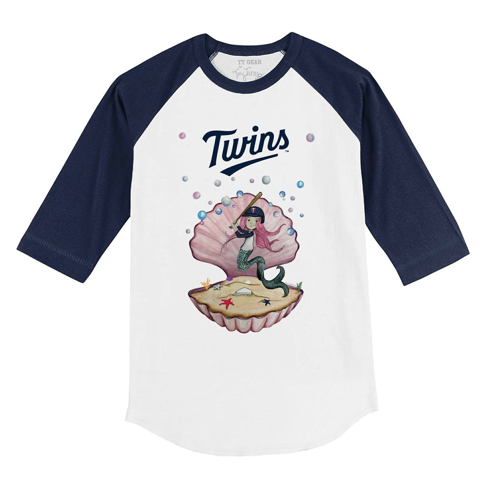 MLB Minnesota Twins Tiny Turnip Youth Mermaid 3/4-Sleeve Raglan T-Shirt
