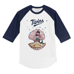 MLB Minnesota Twins Tiny Turnip Youth Mermaid 3/4-Sleeve Raglan T-Shirt