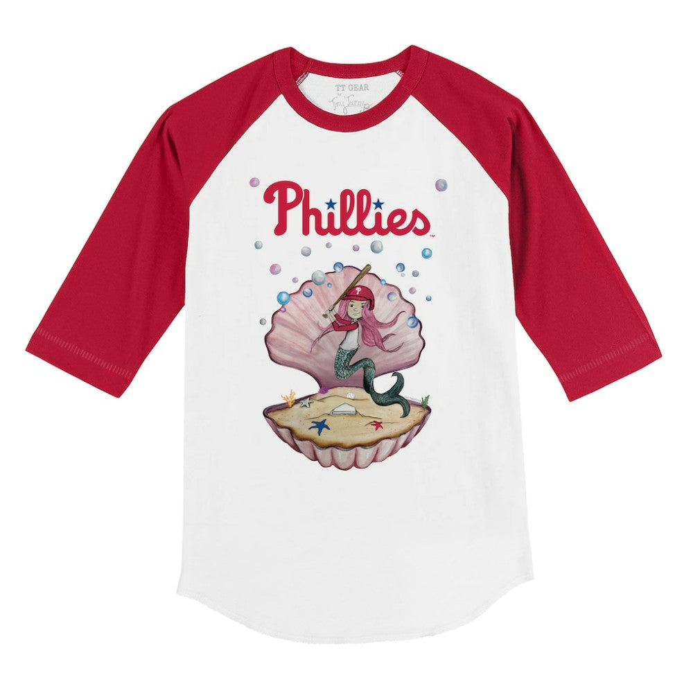 MLB Philadelphia Phillies Tiny Turnip Youth Mermaid 3/4-Sleeve Raglan T-Shirt