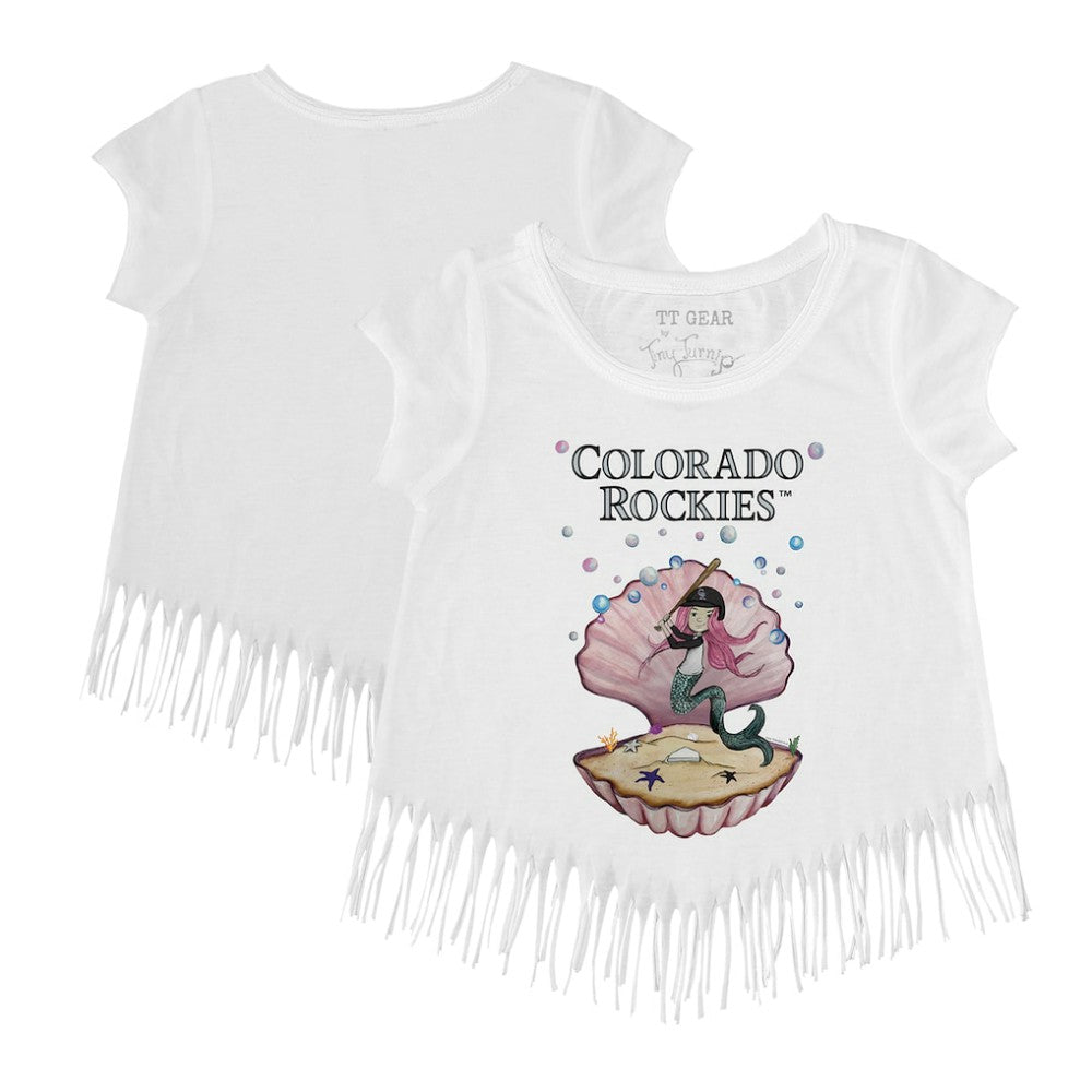MLB Colorado Rockies Tiny Turnip Girls Youth Mermaid Fringe T-Shirt