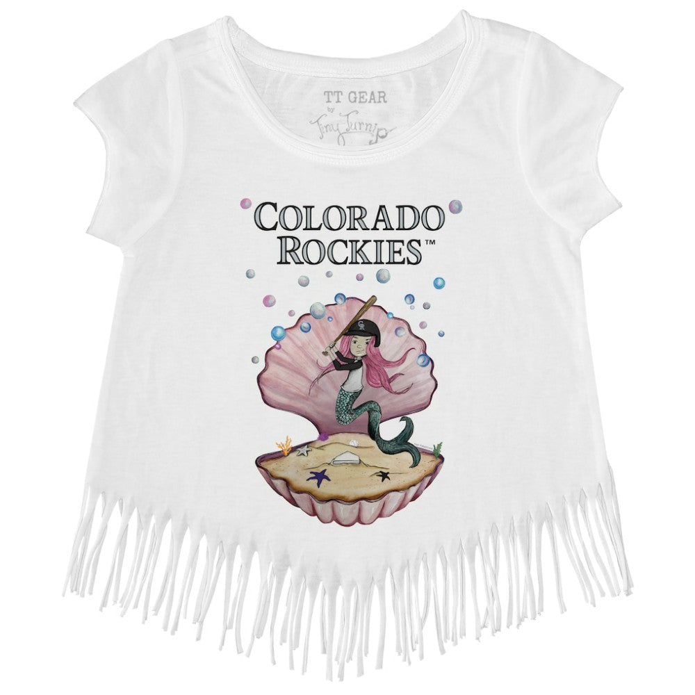 MLB Colorado Rockies Tiny Turnip Girls Youth Mermaid Fringe T-Shirt