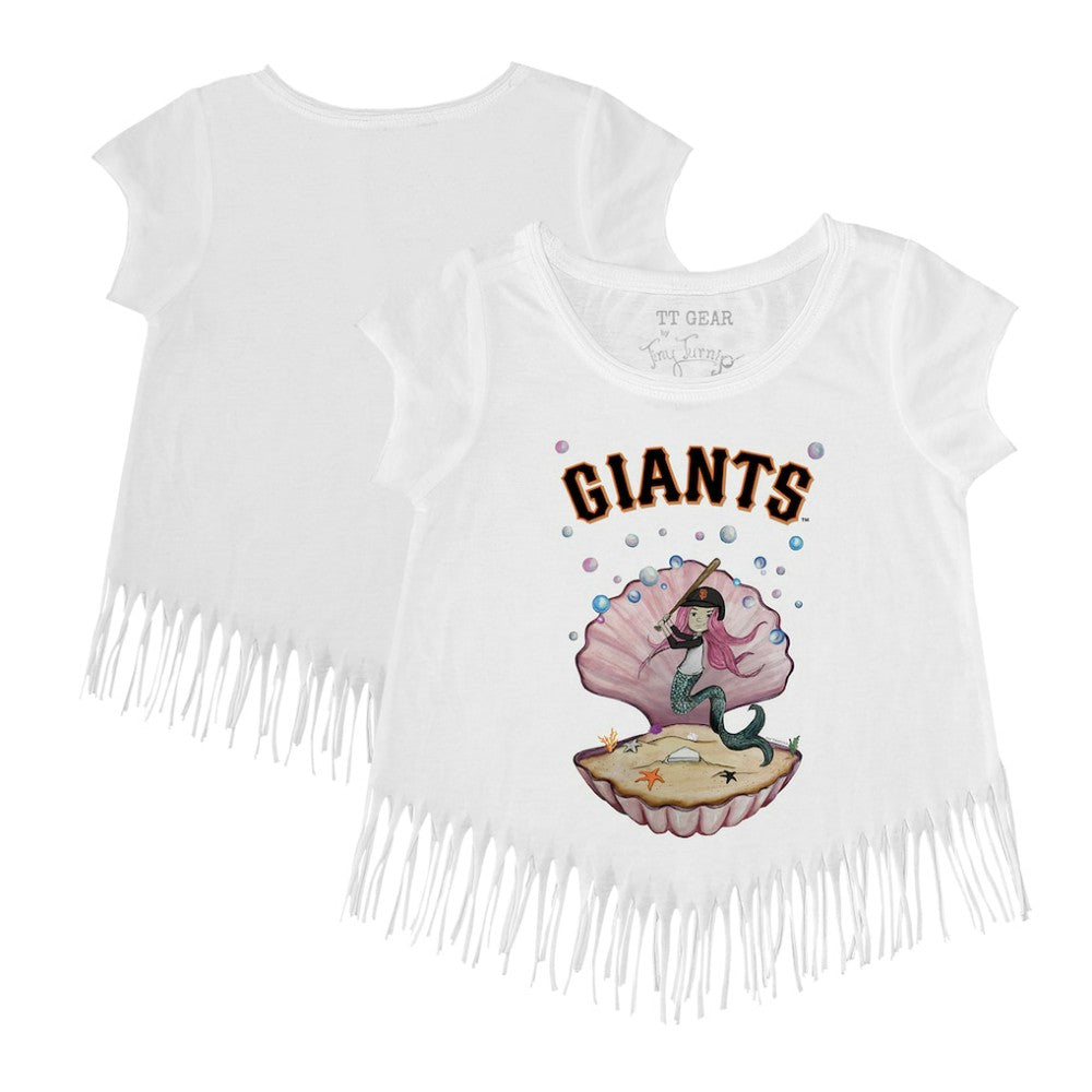 MLB San Francisco Giants Tiny Turnip Girls Youth Mermaid Fringe T-Shirt