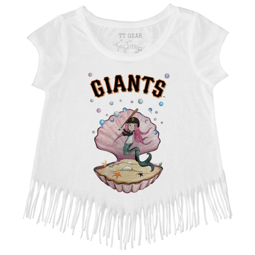 MLB San Francisco Giants Tiny Turnip Girls Youth Mermaid Fringe T-Shirt
