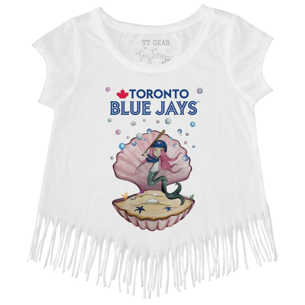MLB Toronto Blue Jays Tiny Turnip Girls Youth Mermaid Fringe T-Shirt