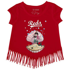 MLB Cincinnati Reds Tiny Turnip Girls Youth Mermaid Fringe T-Shirt