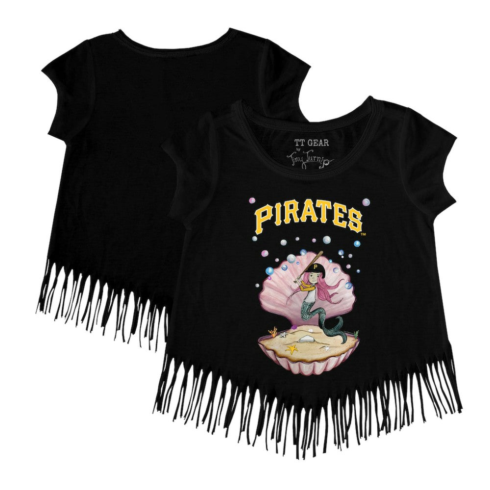 MLB Pittsburgh Pirates Tiny Turnip Girls Youth Mermaid Fringe T-Shirt