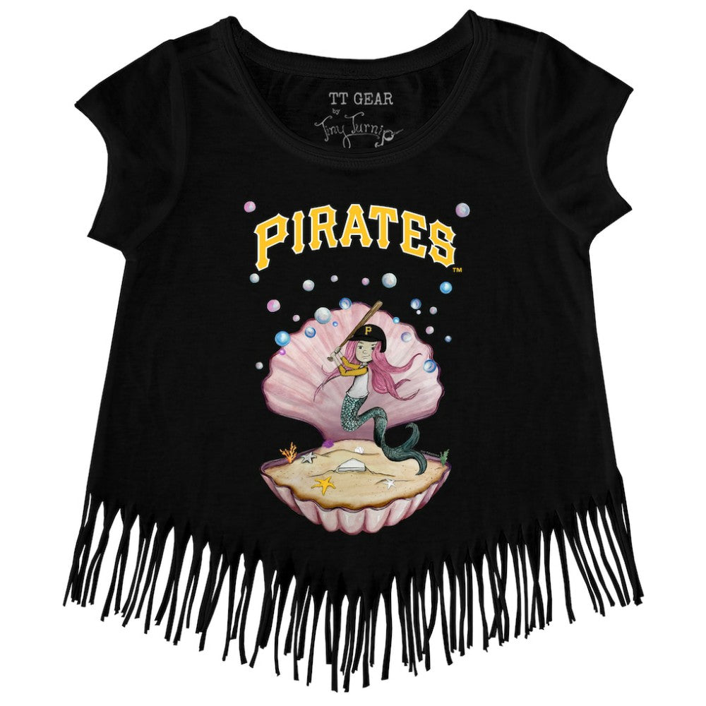 MLB Pittsburgh Pirates Tiny Turnip Girls Youth Mermaid Fringe T-Shirt