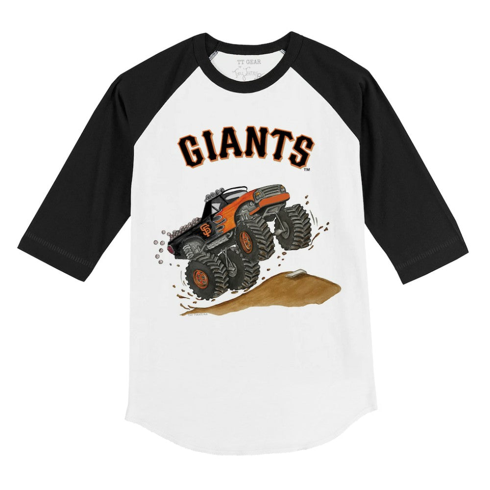MLB San Francisco Giants Tiny Turnip Youth Monster Truck 3/4-Sleeve Raglan T-Shirt