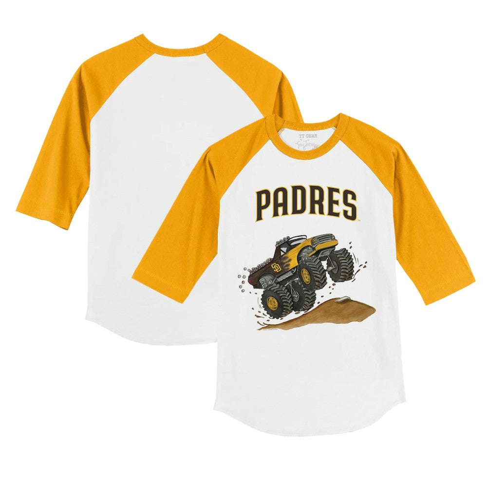 MLB San Diego Padres Tiny Turnip Youth Monster Truck 3/4-Sleeve Raglan T-Shirt